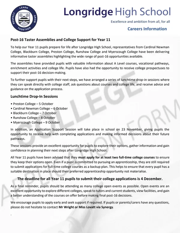 Careers Newsletter #3 26/27
